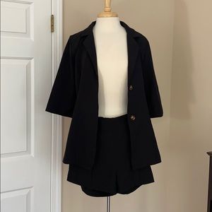 Shein black short suit